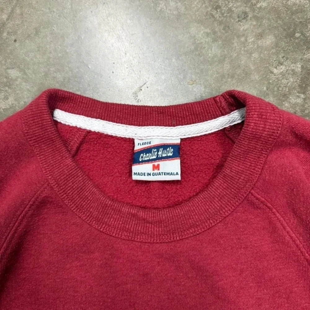 Vintage Style Res Arkansas Razorbacks Raglan Crewneck Sweatshirt Size M